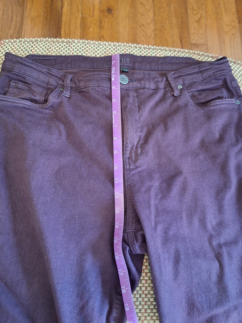 Kut from the Kloth Women's High Rise Ankle Skinny Jeans in Plum Eggplant - Picture 5 of 13